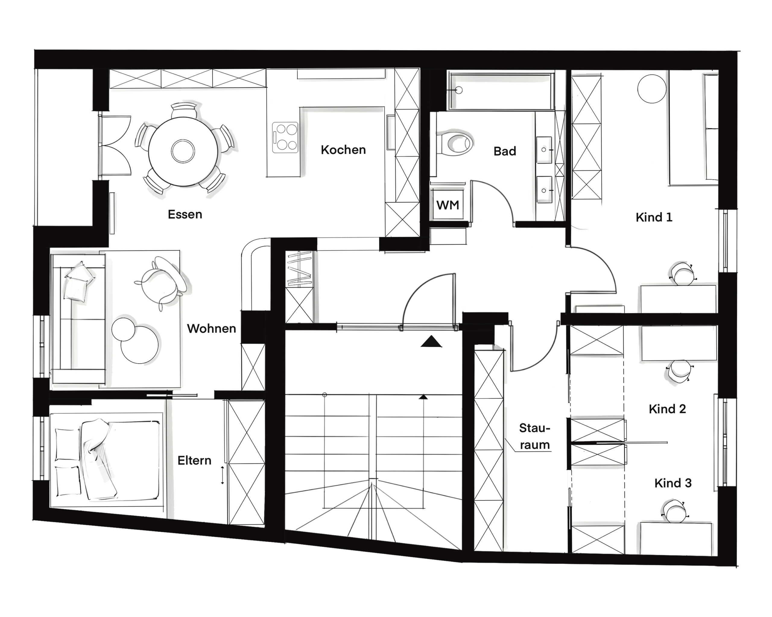 Nachher - 4 Schlafzimmer