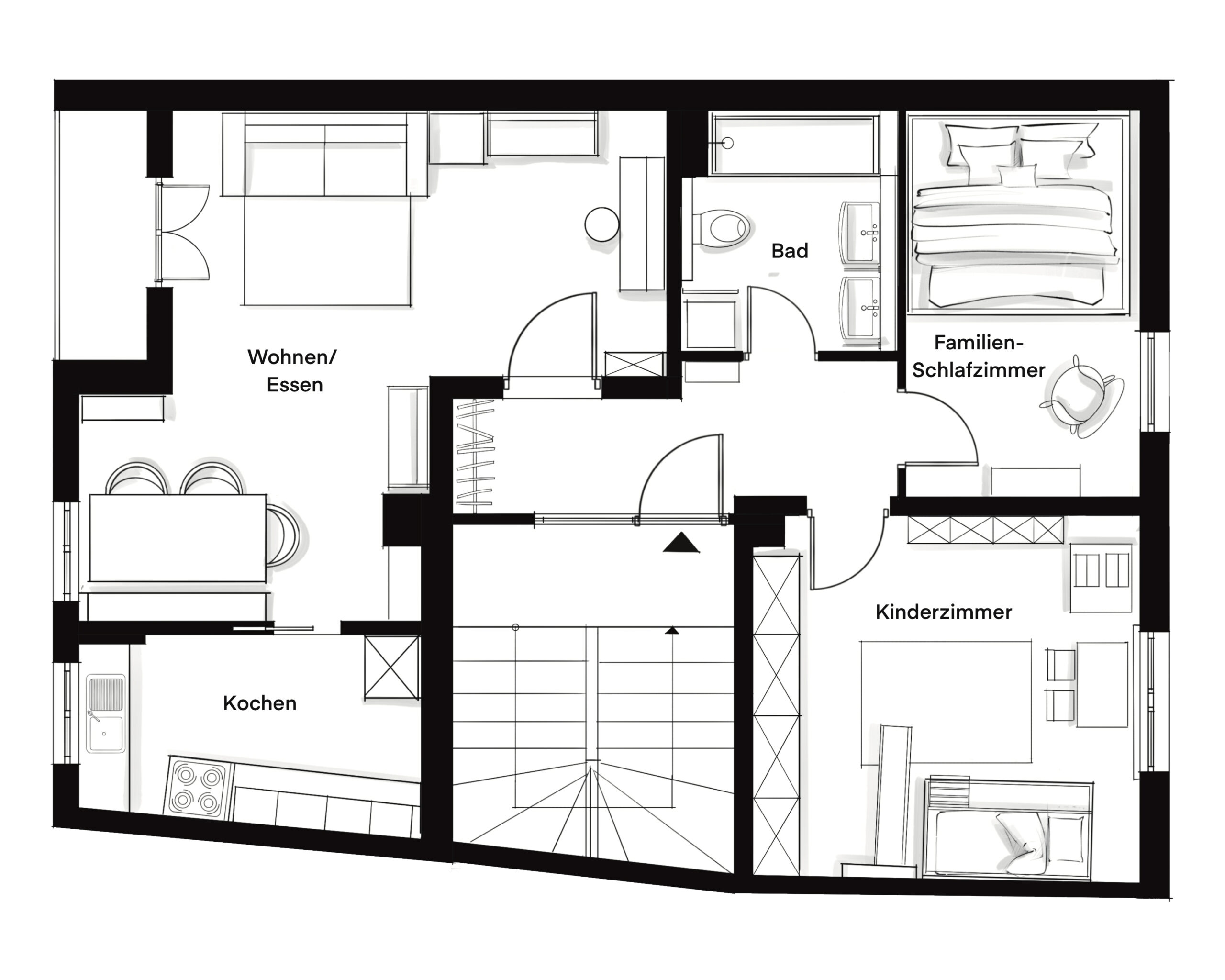 Vorher - 2 Schlafzimmer